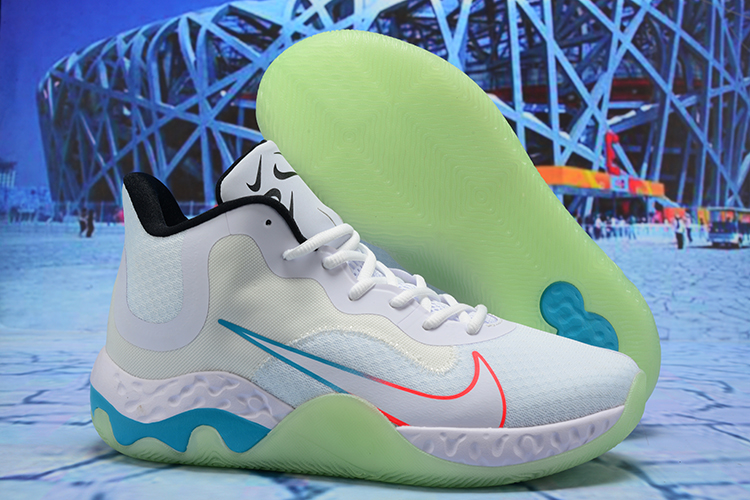 2020 Nike KD Trey 6 Vllll White Blue Green - Click Image to Close